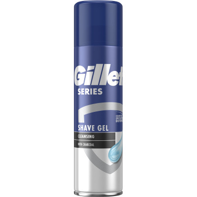 Гель для бритья Gillette Series Очищающий с углем 200 мл (7702018619757)