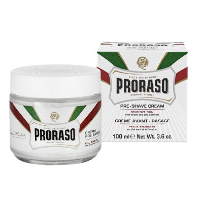 Крем для бритья Proraso для чувствительной кожи перед бритьем с экстрактом зеленого чая и овса 100 мл (8004395000036)