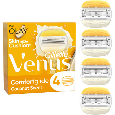 Змінні касети Gillette Venus ComfortGlide Olay З ароматом кокосу 4 шт. (7702018267651)