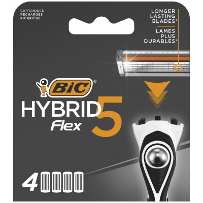 Змінні касети Bic Flex 5 Hybrid 4 шт. (3086123644885)