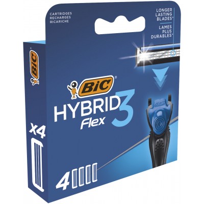 Змінні касети Bic Flex 3 Hybrid 4 шт. (3086123480926)