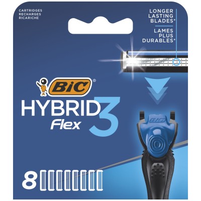 Змінні касети Bic Flex 3 Hybrid 8 шт. (3086123480933)