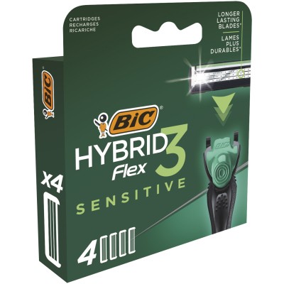 Змінні касети Bic Flex 3 Hybrid Sensitive 4 шт. (3086123644878)