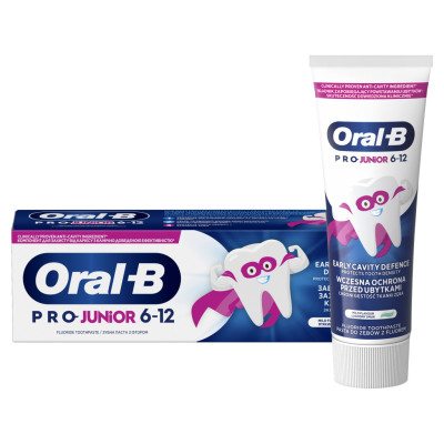 Дитяча зубна паста Oral-B Pro Junior для дітей віком від 6 до 12 років 75 мл (8700216089654)