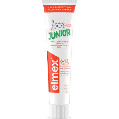 Детская зубная паста Elmex Junior від 6 до 12 років 75 мл (4007965560606)