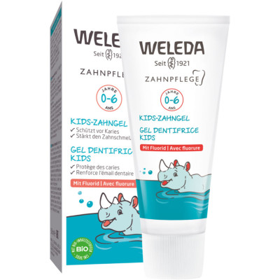 Детская зубная паста Weleda Kids 0-6 років, гель з фтором, 50 мл (4001638580519)