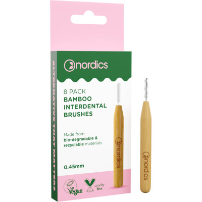 Щетки для межзубных промежутков Nordics Bamboo 0.45 мм 8 шт. (3800500324227)