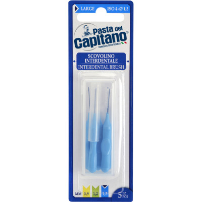 Щетки для межзубных промежутков Pasta del Capitano Interdental Brush Large 1.3 мм 5 шт. (8002140033926)