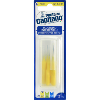 Щетки для межзубных промежутков Pasta del Capitano Interdental Brush Fine 0.9 мм 5 шт. (8002140033902)