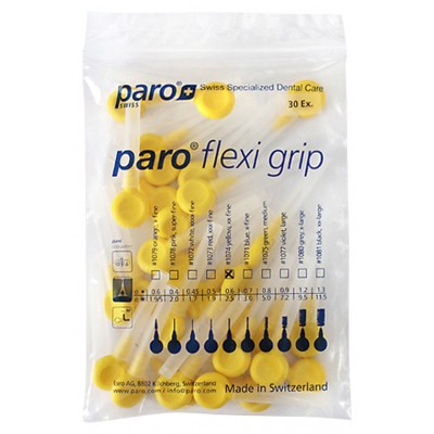 Щетки для межзубных промежутков Paro Swiss Flexi Grip xx-тонкие Ø 2.5 мм 30 шт. (7610458810745)