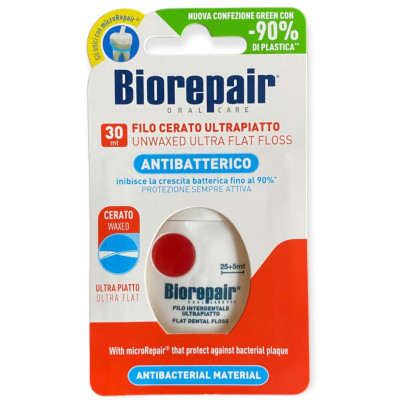 Зубная нить Biorepair Избавление от чувствительности с гидроксиапатитом и цинком РСА 30 м (8017331058268)