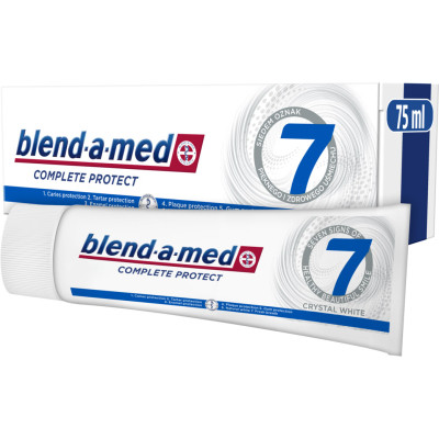 Зубная паста Blend-a-med Complete Protect 7 Кристальная белизна 75 мл (8001090716705)