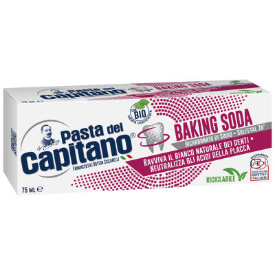 Зубная паста Pasta del Capitano Baking Soda Отбеливающая 75 мл (8002140039713)