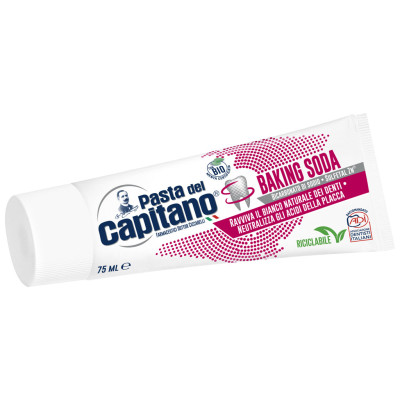Зубная паста Pasta del Capitano Baking Soda Отбеливающая 75 мл (8002140039713)