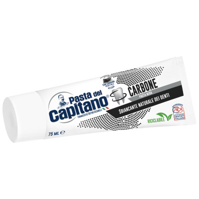 Зубная паста Pasta del Capitano Carbone с активированным углем 75 мл (8002140032219)