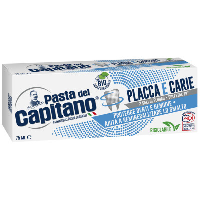 Зубная паста Pasta del Capitano Placca e Carie Против кариеса и зубного налета 75 мл (8002140039010)