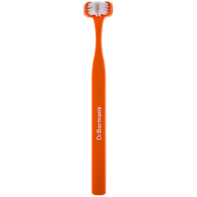 Зубная щетка Dr. Barman's Superbrush Compact Трехсторонняя Мягкая Оранжевая (7032572876328-orange)