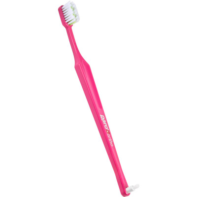 Зубная щетка Paro Swiss Ortho Brush Ортодонтическая с монопучковой насадкой Мягкая Розовая (7.747/5)