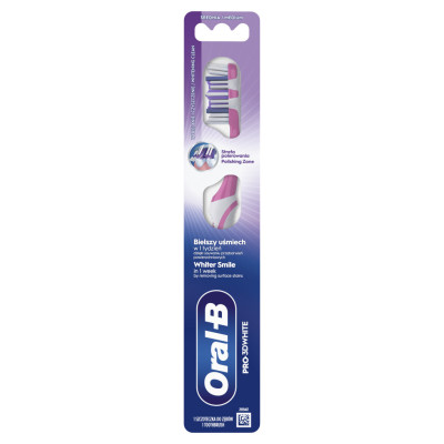 Зубная щетка Oral-B Pro 3D White Отбеливание Средней жесткости 1 шт. (8700216459518)