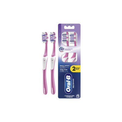 Зубная щетка Oral-B Pro 3D White Отбеливание Средней жесткости 2 шт. (8700216459761)