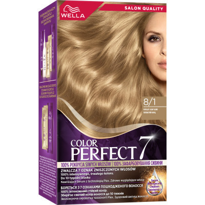 Краска для волос Wella Color Perfect 8/1 Пепельный блонд (4064666598383)