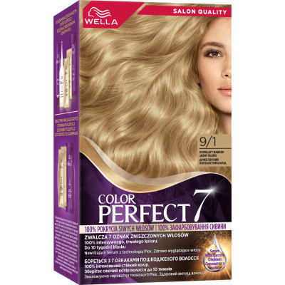 Краска для волос Wella Color Perfect 9/1 Очень светлый пепельный блонд (4064666598413)