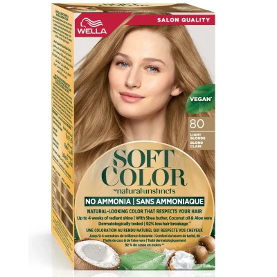 Краска для волос Wella Soft Color Безаммиачная 80 - Светлый блонд (3614228865746)