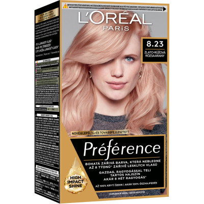 Фарба для волосся L'Oreal Paris Preference 8.23 - Рожеве золото (3600523577606/3600523577705)