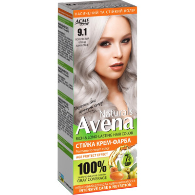 Краска для волос Acme Color Avena Naturals Стойкая 9.1 - Ash Blonde (4823115503060)