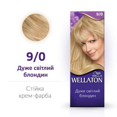 Краска для волос Wellaton интенсивная 9/0 Очень светлый блондин 110 мл (4056800023189)