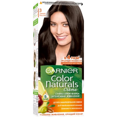 Краска для волос Garnier Color Naturals 3 Темный каштан 110 мл (3600540676726)