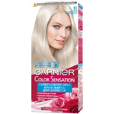 Краска для волос Garnier Color Sensation оттенок S1 Пепельный ультраблонд 110 мл (3600542259156)