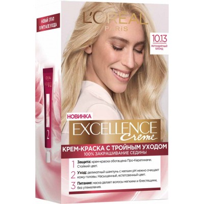 Краска для волос L'Oreal Paris Excellence 10.13 Легендарный блонд (3600523781324)