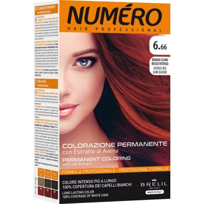 Краска для волос Brelil Numero 6.66 - Intense Red Dark Blonde 140 мл (8011935081363)