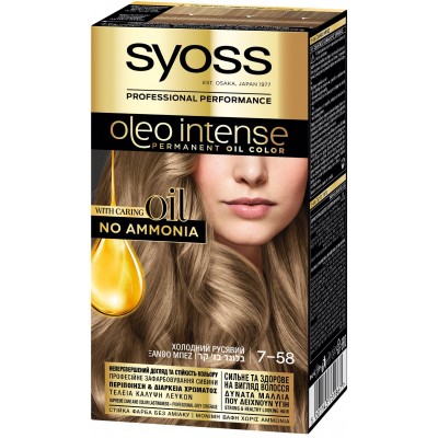 Краска для волос Syoss Oleo Intense 7-58 Холодный русый 115 мл (5201143731867)