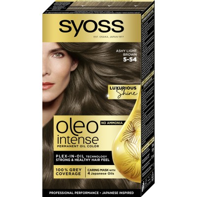 Краска для волос Syoss Oleo Intense 5-54 Холодный Светло-Каштановый 115 мл (9000101705201)