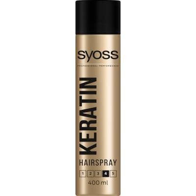 Лак для волосся Syoss Keratin (фіксація 4) 400 мл (5201143155182)