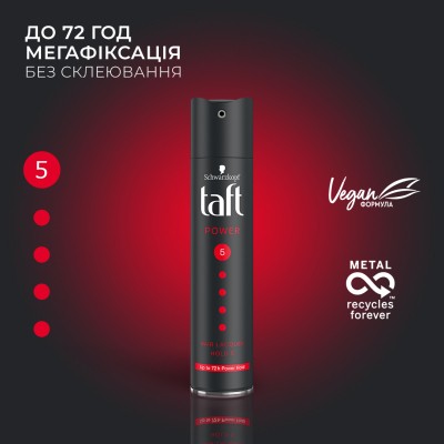 Лак для волос Taft Power Кофеин Фиксация 5 250 мл (4015001003505/4015000510790)