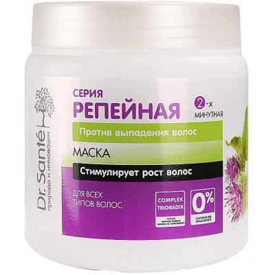 Маска для волосся Dr. Sante Реп'яхова серія Проти випадіння волосся 500 мл (4823015933035)