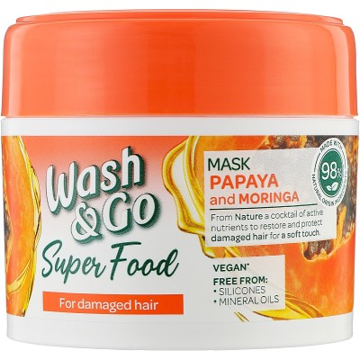 Маска для волос Wash&Go Super Food с папаей и морингой 300 мл (8008970053110)