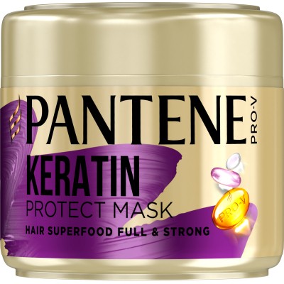 Маска для волосся Pantene Pro-V з кератином Живильний коктейль Об'ємне та міцне 300 мл (8001841622316)