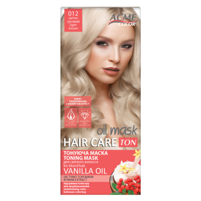 Відтінковий бальзам Acme Color Hair Care Ton Oil Mask 012 - Світло-русявий (4820197009497)