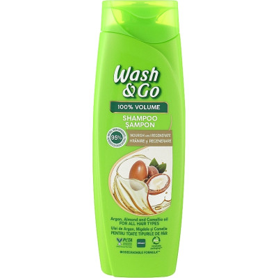 Шампунь Wash&Go З олією аргани, мигдалю та ромашки 360 мл (8008970056869)