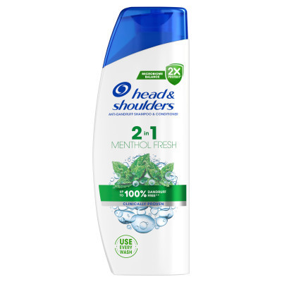 Шампунь Head & Shoulders 2 в 1 Проти лупи Свіжість ментолу 330 мл (8700216304825)