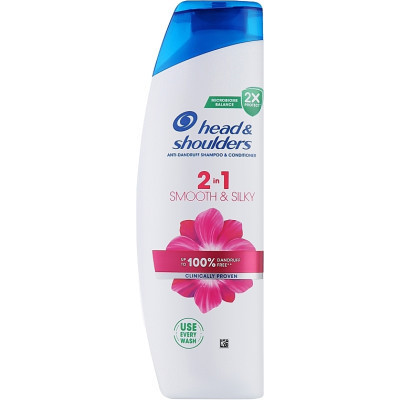 Шампунь Head & Shoulders 2 в 1 Проти лупи Гладеньке та шовковисте 330 мл (8700216304856)