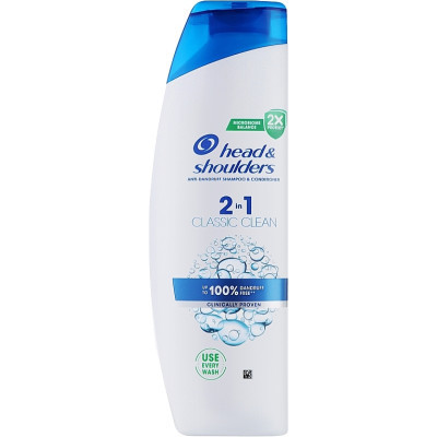 Шампунь Head & Shoulders 2 в 1 Проти лупи Основний догляд 330 мл (8700216157919)