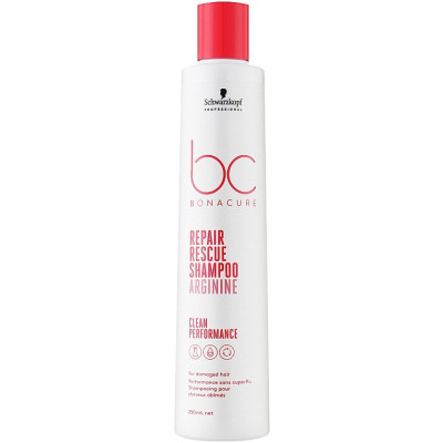 Шампунь Schwarzkopf Professional ВС Bonacure Repair Rescue Shampoo Arginine Clean Performance 250 мл (4045787724653)