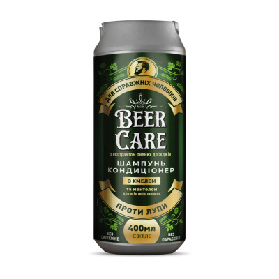 Шампунь Beer Care С хмелем и ментолом Против перхоти 400 мл (4820164641965)