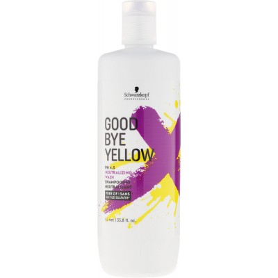 Шампунь Schwarzkopf Professional Goodbye Yellow Бессульфатный с антижелтым эффектом 1000 мл (4045787736373)