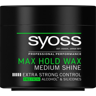 Воск для волос Syoss Max Hold для гладких, блестящих волос Фиксация 5 150 мл (9000101681543)